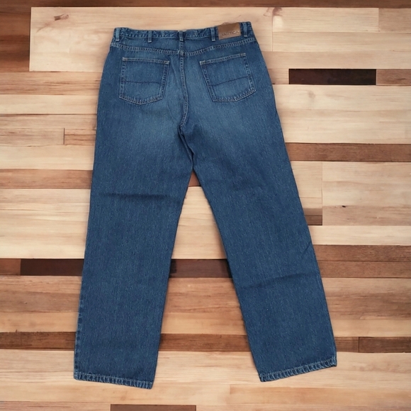 Nautica Other - Nautica Men's Relaxed Fit Denim Jeans Label Size 38x34 Dark Blue 100% Cotton